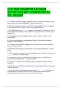 DEP 2000 CHAPTER 1-6 EXAM QUESTIONS WITH COMPLETE A&plus; SOLUTIONS 