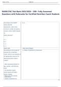 NASM CNC Test Bank 2025&sol;2026 &ndash; 500&plus; Fully Answered Questions with Rationales for Certified Nutrition Coach Students