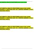 ATI MENTAL HEALTH PROCTORED EXAM STUDY GUIDE  ATI MENTAL HEALTH PROCTORED EXAM STUDY GUIDE&period;  GRADED A&plus;&period; QUESTIONS AND 100&percnt; VERIFIED ANSWERS&period; LATEST  2025&sol;2026 UPDATE&period;  ATI MENTAL HEALTH PROCTORED EXAM STUDY GUIDE&period;  GRADED A&plus;&period; QUESTIONS AND 100&percnt; VERIFIED A