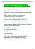 DEP 2000 FINAL EXAM QUESTIONS WITH CORRECT DETAILED ANSWERS 