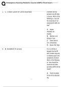 Emergency Nursing Pediatric Course &lpar;ENPC&rpar; Final Exam&period;