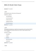 BIOL 251 QUIZ 1-4 AND WEEK 3 UNIT 1 EXAM PACKAGE &vert; AMERICAN MILITARY UNIVERSITY