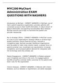 MYC200 MyChart Administration EXAM QUESTIONS WITH NASWERS