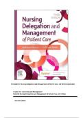 Test Bank for Nursing Delegation and Management of Patient Care&comma; 3rd Edition by Motacki