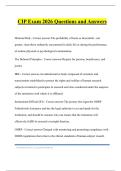 CIP Exam 2026 Questions and Answers