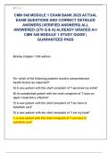 CMN 548 MODULE 1 EXAM BANK 2025 ACTUAL  EXAM QUESTIONS AND CORRECT DETAILED  ANSWERS &lpar;VERIFIED ANSWERS&rpar; ALL  ANSWERED &lbrace;270 Q & A&rcub; ALREADY GRADED A&plus;&sol;  CMN 548 MODULE 1 STUDY GUIDE &vert;  GUARANTEED PASS 