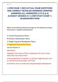 LCSW EXAM 1 2025 ACTUAL EXAM QUESTIONS  AND CORRECT DETAILED ANSWERS &lpar;VERIFIED  ANSWERS&rpar; ALL ANSWERED &lbrace;170 Q & A&rcub;  ALREADY GRADED A&plus;&sol; LCSW STUDY EXAM 1 &vert;  GUARANTEED PASS 