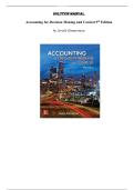 Accounting for Decision Making and Control 9th Edition &ndash; Jerold Zimmerman &vert; Complete Solution Manual All Chapters