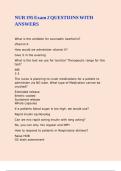 NUR 195 Exam 2 QUESTIONS WITH ANSWERS