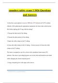 saunders safety exam 2 2026 Questions and Answers
