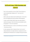 Ed Psych Exam 1 2026 Questions and Answers