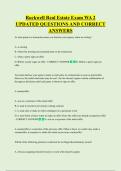 Rockwell Real Estate Exam WA 2  UPDATED QUESTIONS AND CORRECT  ANSWERS