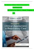 Test Bank for Wilkins&rsquo; Clinical Assessment in  Respiratory Care&comma; 9th Editionby Albert J&period; Heuer&comma; Chapters 1  - 21