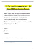 NCLEX- saunders comprehensive review Exam 2026 Questions and Answers