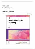 Test Bank for Basic Geriatric Nursing 7th Edition By Patricia A&period; Williams