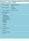 ACM exam 2 - ortho radiology questions with 100&percnt; complete solutions A&plus; rated