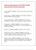 Pharmacotherapeutics I NSG3022 EXAM QUESTIONS WITH ANSWERS