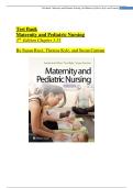 Maternity and Pediatric Nursing &ndash; Test Bank &lpar;3rd Edition&comma; Ricci&comma; Kyle & Carman&rpar; &ndash; Complete Chapters 1&ndash;51 with Answer Keys