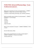 NURS 7050 Advanced Pharmacology - Exam 4 with correct answers&comma;