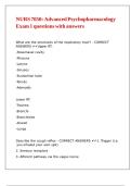 NURS 7050 Advanced Psychopharmacology Exam 1 questions with answers