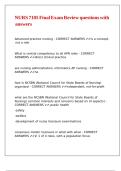 NURS 7105 Final Exam Review questions with answers&period;