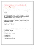 NURS 7105 Exam 1 Material with well answered questions