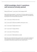 ACM knowledge check 1 questions well answered already passed