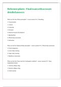 Reformer pilates - Final exam with accurate detailed answers 