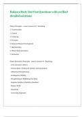 Balance Body Test Out Questions with verified detailed solutions