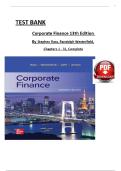 TEST BANK FOR Corporate Finance 13th Stephen Ross&comma; Randolph Westerfield&comma; Jeffrey Jaffe
