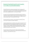 Kentucky State Real Estate Practice Exam &lpar;Ky Law&rpar; with accurate detailed solutions
