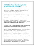 NUR1211 Final Test Study Guide questions with answers