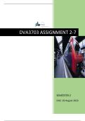 DVA3703 ASSIGNMENT 2-7 FOR 2025 - DUE 29 AUGUST 2025