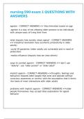 nursing 590 exam 1 QUESTIONS WITH ANSWERS