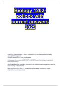Biology 1202 Exam 2 with correct answers 2025