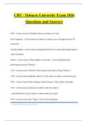 CRT - Tobacco University Exam 2026 Questions and Answers