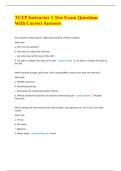TCFP Instructor 1 Test Exam Questions With Correct Answers 
