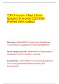 TCFP Instructor 1 Test 1 Exam Questions & Answers 2025-2026 &lpar;Verified 100- Correct&rpar;&period;