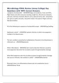 Microbiology FINAL Review &lpar;Jersey College&rpar; Key Questions with 100&percnt; Correct Answers&period;
