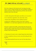 PN 2002 FINAL EXAM QUESTIONS AND ANSWERS 2025
