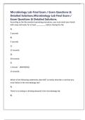 Microbiology Lab Final Exam &sol; Exam Questions & Detailed Solutions&period;Microbiology Lab Final Exam &sol; Exam Questions & Detailed Solutions&period;