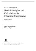 Basic Principles and Calculations in Chemical Engineering &ndash; Solutions Manual &lpar;8th Edition&comma; David M&period; Himmelblau & James B&period; Riggs&rpar; &vert; Complete Worked Solutions