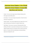 American Yawp Chapter 1 New World, American Yawp Chapter 2 Exam 2026 Questions and Answers