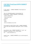 CSE 3901 Final Exam WITH CORRECT ANSWERS