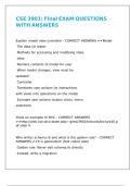 CSE 3901 Final EXAM QUESTIONS WITH ANSWERS