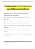 The Clerks Authority&colon; Notary study guide Exam 2026 Questions and Answers