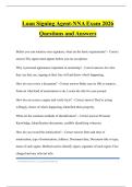 Loan Signing Agent-NNA Exam 2026 Questions and Answers