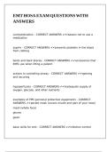 EMT HOSA EXAM QUESTIONS WITH ANSWERS