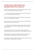 IS-303 Exam 1 Study Guide Exam Questions With Correct Answers