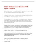 IS 303 Midterm Exam Questions With Correct Answers&period;
